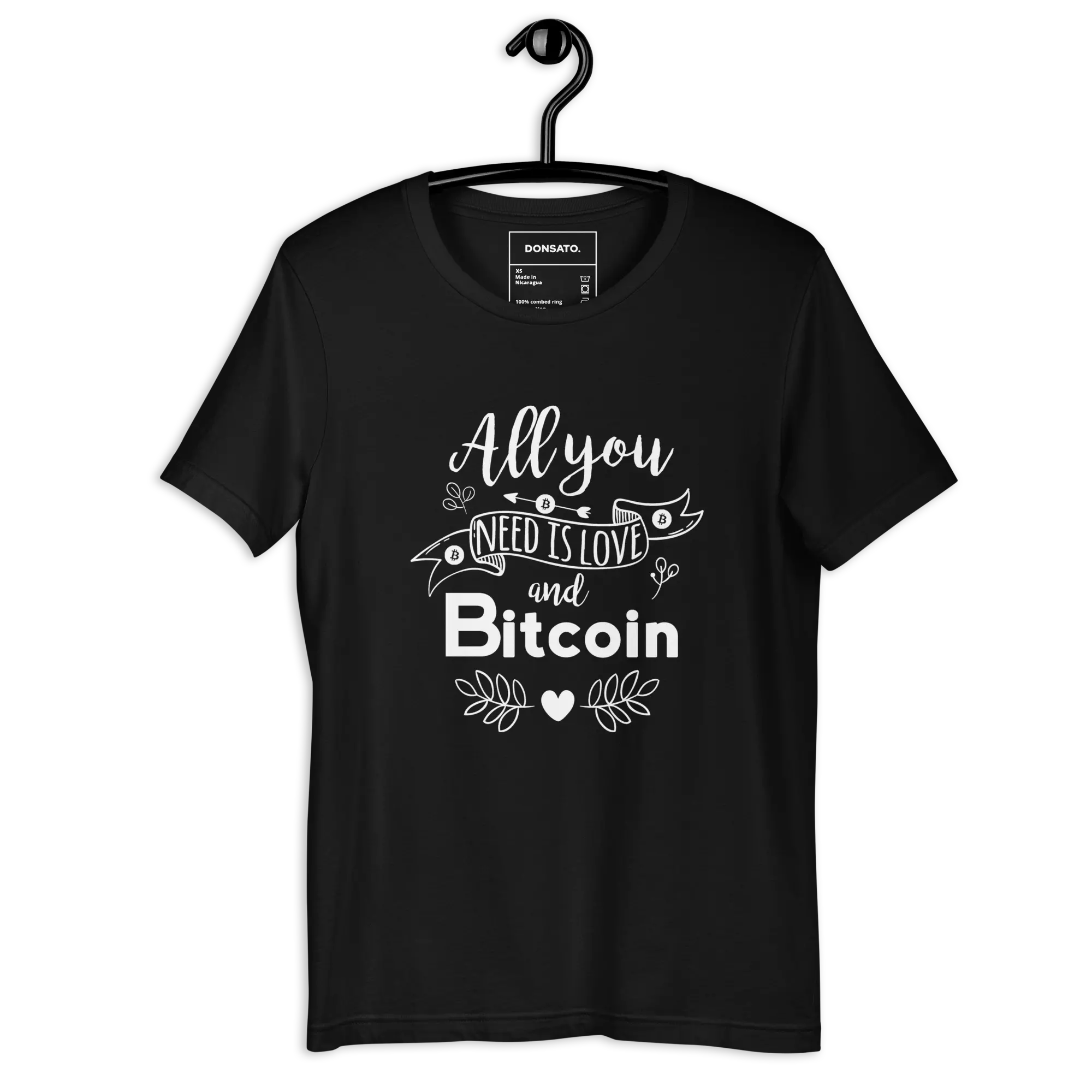 ALL YOU NEED IS LOVE AND BITCOIN T-SHIRT