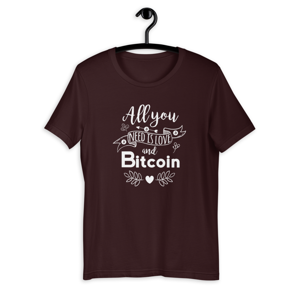 "All you need is love and Bitcoin" Camiseta Black mujer