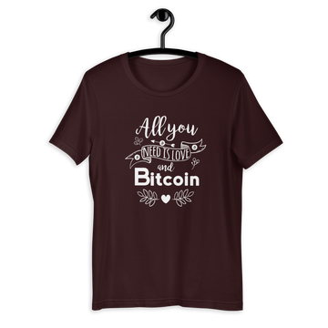 "All you need is love and Bitcoin" Camiseta Black mujer